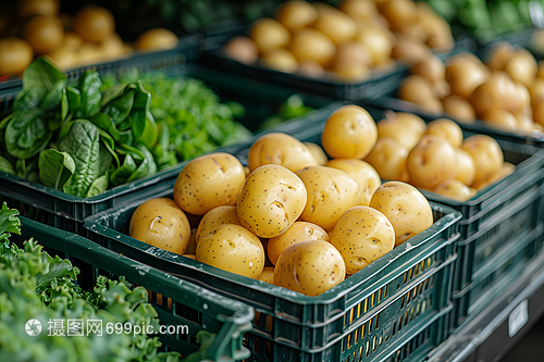生機(jī)勃勃的蔬菜展示 新鮮蔬菜零售的魅力